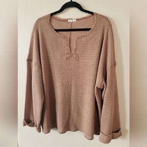 JODIFL Size M, Brown, Long Sleeve Shirt.